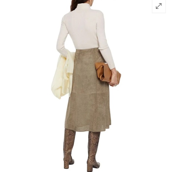 Theory Tan Midi Skirt - Picture 2 of 6